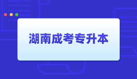 湖南成考专升本科目考试