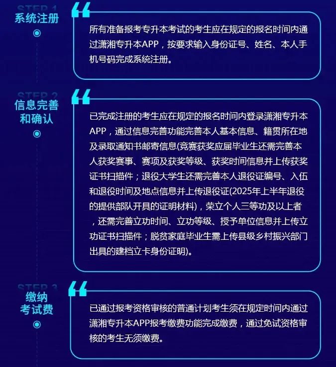 (考生APP端)湖南省普通高等学校专升本信息管理平台系统操作指南