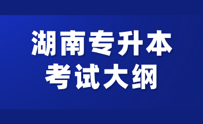 2025年湖南专升本专业综合考试大纲汇总